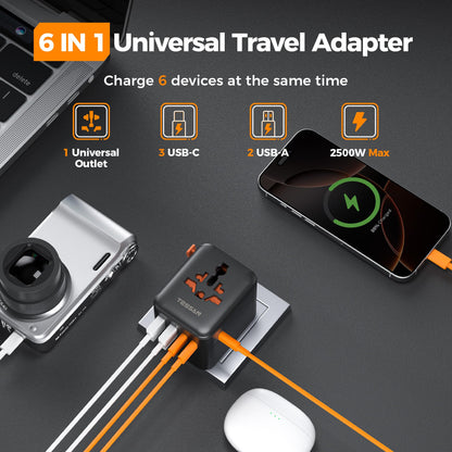 Power converter — Tessan universal travel adapter type C/G/A/I 1 5