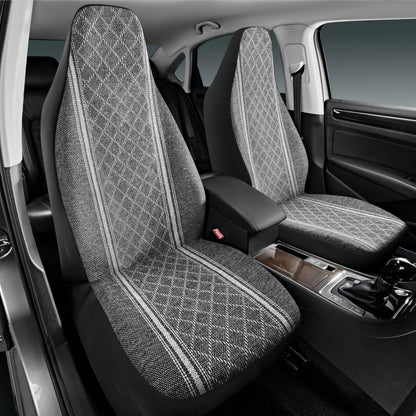 Road Comforts vehicle seat cover — Gray diamond jacquard fabric, airbag compatible
