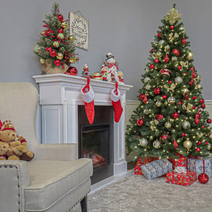 National Tree Company artificial tree — 7.5 ft unlit North Valley spruce with stand