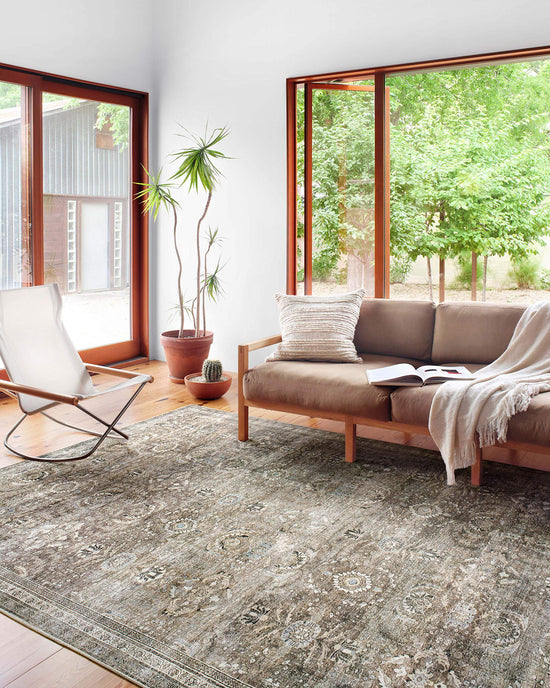 RUG — Loloi II Layla Collection vintage inspired taupe/stone sample rug 18 x 18RUG — Loloi II Layla Collection taupe/stone sample rug 18 x 18 low pile
