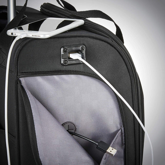 Samsonite underseat suitcase with USB port