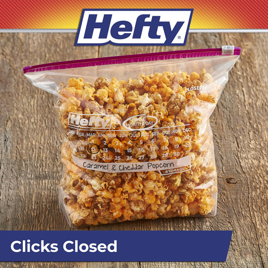 Hefty storage bags — gallon size, 120 count