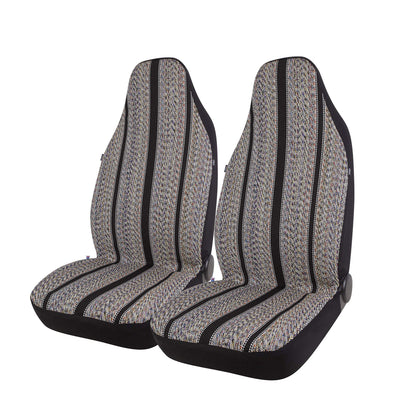 West Coast Auto vehicle seat cover - Baja blanket design, airbag compatible, 2 pieces black