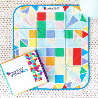 MAGNA-TILES storage bin and interactive play-mat - Original magnetic building brand